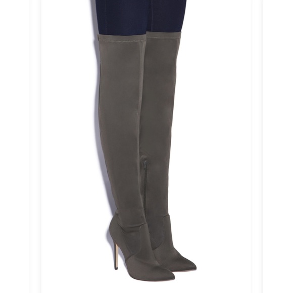 Olive Over the Knee Boots - Picture 5 of 7